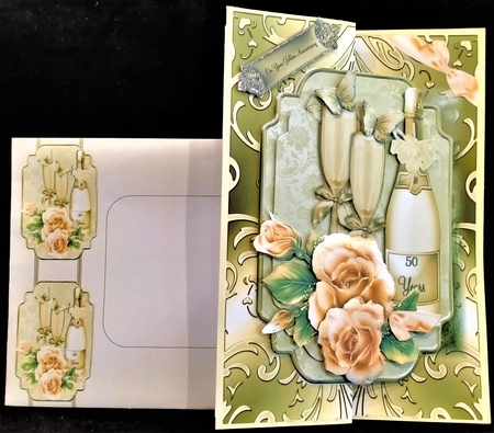 No Holes Fold Golden Wedding Anniversary Mini Kit by Margarette Blakeborough