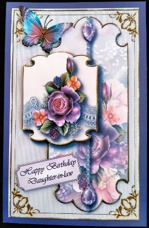 Majestic Blackberry Rose Corner Stacker Topper 2 by Margarette Blakeborough
