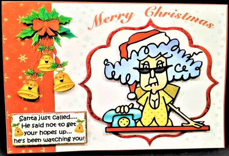 Santa Just Called Stella Quick Card by Margarette Blakeborough