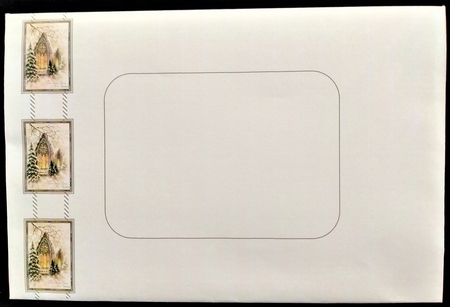 Vintage Church Window No Hole Fold Back Card by Margarette Blakeborough