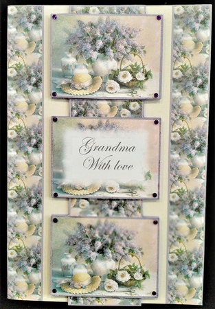 Beautiful Vintage Painted Summer Table 3 Panel Fold Back by Margarette Blakeborough