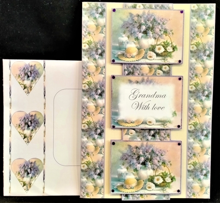 Beautiful Vintage Painted Summer Table 3 Panel Fold Back by Margarette Blakeborough
