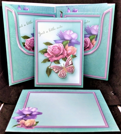 Lilac Roses Notelet Gift Set by Margarette Blakeborough