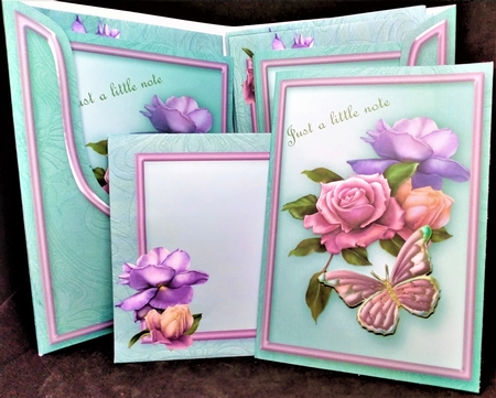 Lilac Roses Notelet Gift Set by Margarette Blakeborough