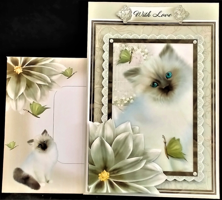 Sweet Kitten Birthday Decoupage Mini Kit by Margarette Blakeborough