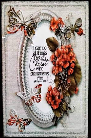 Philippians 4:13 - 8x8 Topper & 3 Smaller Tags/toppers 2 by Margarette Blakeborough