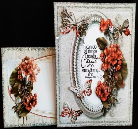 Philippians 4:13 - 8x8 Topper & 3 Smaller Tags/toppers 2 by Margarette Blakeborough