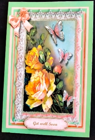Beautiful Roses and Butterflys 8x8 App by Margarette Blakeborough