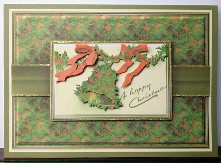 Bell & Holly Quick Card by Margarette Blakeborough