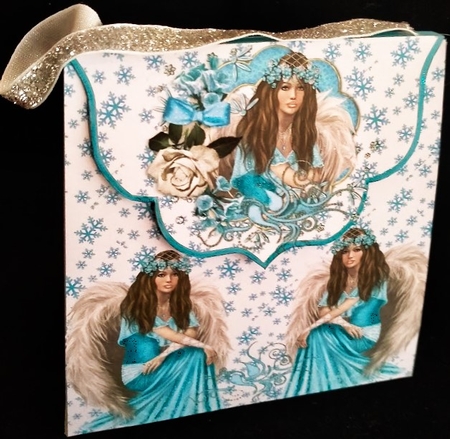 Large Gift Handbag - Blue Angel by Margarette Blakeborough