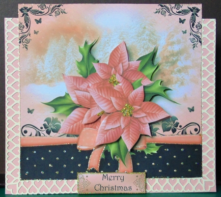 The Christmas Gift of Pink Poinsettias by Margarette Blakeborough