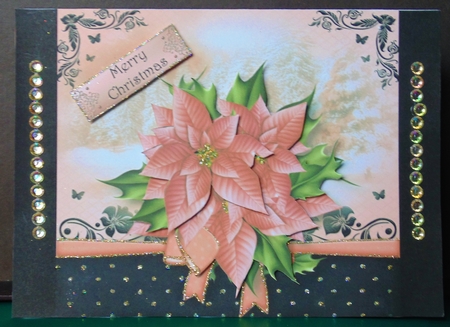 The Christmas Gift of Pink Poinsettias by Margarette Blakeborough