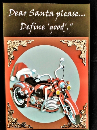 Christmas Motorbike by Margarette Blakeborough