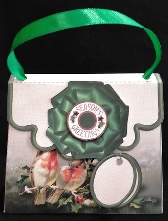 Handbag Gift Box Christmas Vintage Robins by Margarette Blakeborough