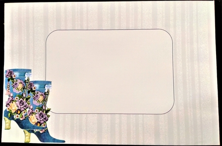 Purple Ladies Boot Shaped Card Mini Kit Plus Gift Card by Margarette Blakeborough