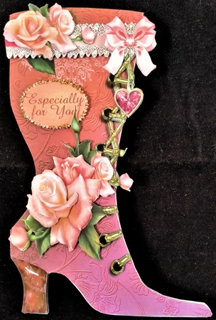 Pretty Pink Ladies Boot Plus Gift Card by Margarette Blakeborough