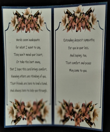 Print, Cut, and Fold , Deepest Sympathy Autumn Lillies  by Margarette Blakeborough
