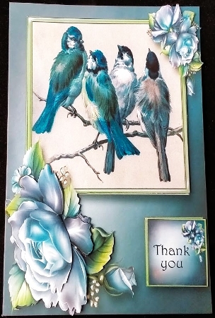 Beautiful Blue Birds & Roses Mini Kit by Margarette Blakeborough