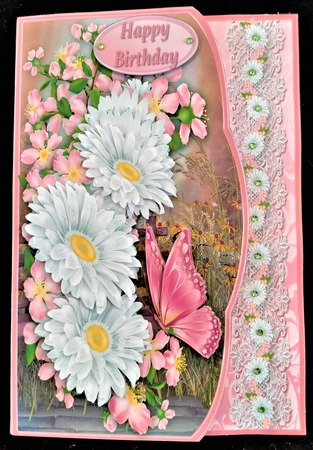 Blossom and Daisies Shaped Edge Card Mini Kit by Margarette Blakeborough