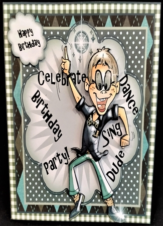 Dance Like Your Dad! Card Front Kit by Margarette Blakeborough