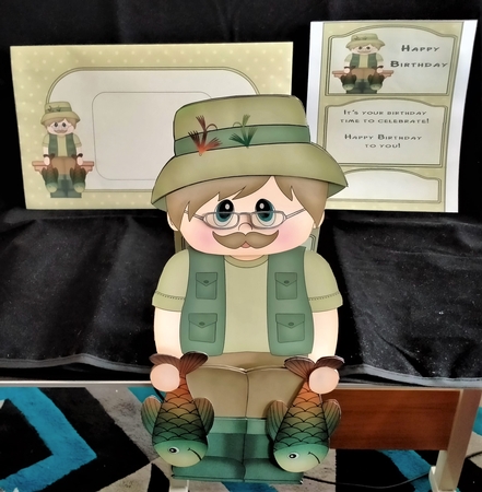 3D on the Shelf Card Kit - Fisherman Martin by Margarette Blakeborough