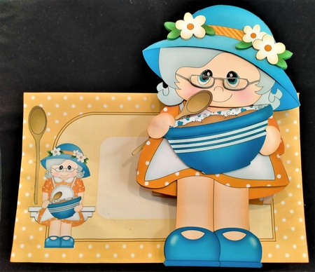 3D on the Shelf Card Kit - Gossip Galz - Baking Brenda by Margarette Blakeborough