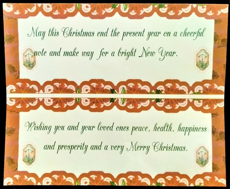 Red Lantern H Christmas Diamond Doily Stand Up Card Mini Kit by Margarette Blakeborough
