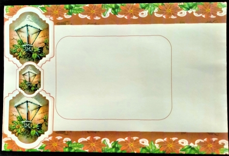 Red Lantern H Christmas Diamond Doily Stand Up Card Mini Kit by Margarette Blakeborough