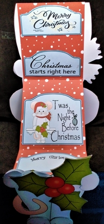 3D on the Shelf Card Kit - Little Christmas Mouse by Margarette Blakeborough