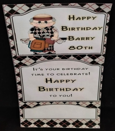 3D on the Shelf Card Kit - Little Golf Old Man Ernie by Margarette Blakeborough