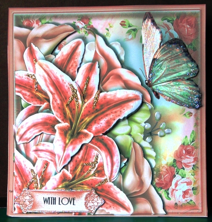The Lily Posie Card Front Kit by Margarette Blakeborough