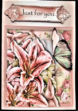 The Lily Posie Card Front Kit by Margarette Blakeborough
