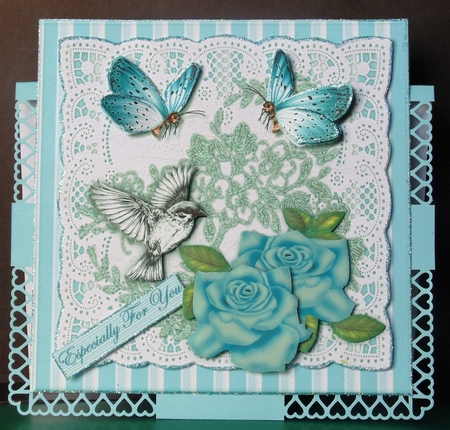 Roses & Butterflies Topper by Margarette Blakeborough