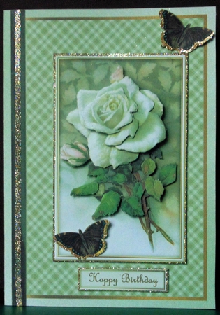 White Rose 3D Decoupage Mini Kit by Margarette Blakeborough