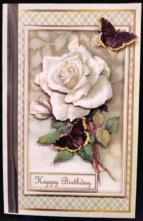 White Rose 3D Decoupage Mini Kit by Margarette Blakeborough