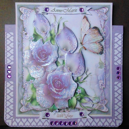 Soft Purple Roses with Callas Mini Kit by Margarette Blakeborough