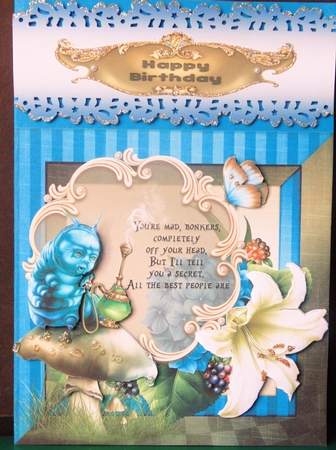 Wonderland Youre mad bonkers completly off your head  topper rabbit 916 by Margarette Blakeborough