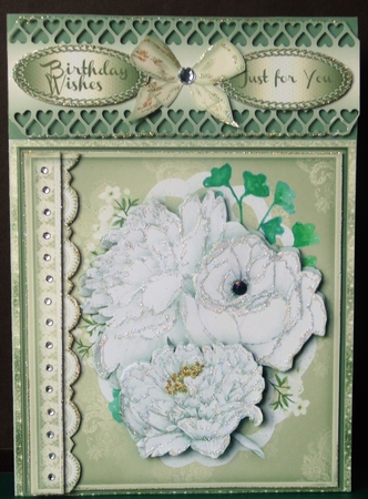 Beautiful White Roses on lace  4  by Margarette Blakeborough