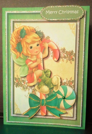 Christmas Candy Cane Fairy by Margarette Blakeborough