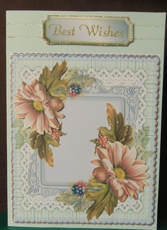 Incert  Blank , with soft Pink Daisys  by Margarette Blakeborough