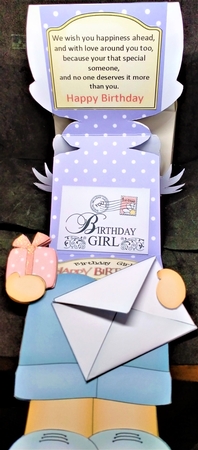 3D On the Shelf Card Kit - Little Toddler Joane has a Mini Card & Envelope by Margarette Blakeborough
