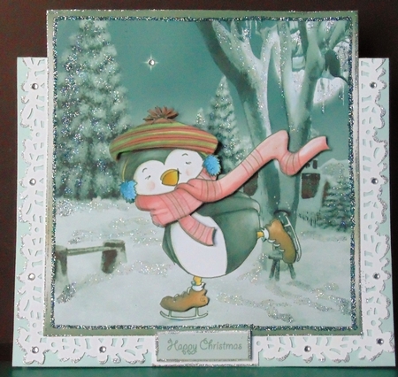 Penguin skating by Margarette Blakeborough