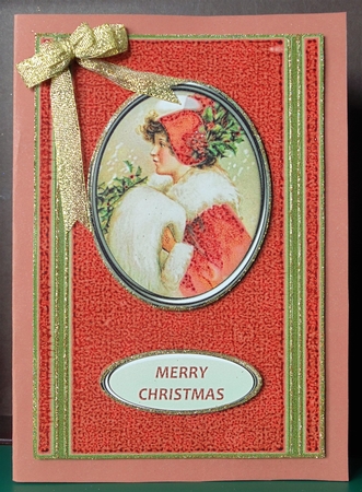 2 X QUICK VINTAGE CHRISTMAS CARD FRONTS by Margarette Blakeborough