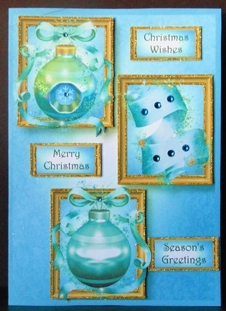 Frame Trio Christmas - Glittering Blue by Margarette Blakeborough