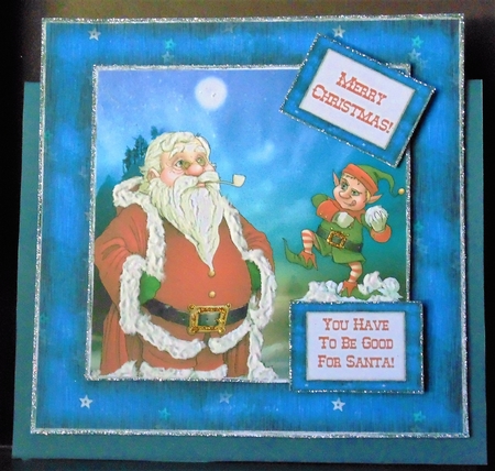 Snow Balling Santa - Card Topper & Assorted Greetings by Margarette Blakeborough