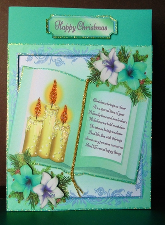 Beautiful Cream Candles Open Book 8x8 by Margarette Blakeborough