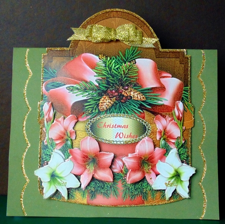Over the Edge Vintage Festive Lillies    by Margarette Blakeborough