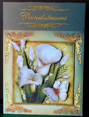 Vintage White Callas for All Occasions Card Mini Kit by Margarette Blakeborough
