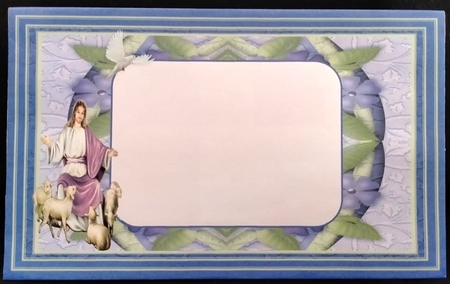 THE LORD IS MY SHEPHERD 7.5 Easter Sympathy Decoupage & Insert Mini Kit by Margarette Blakeborough