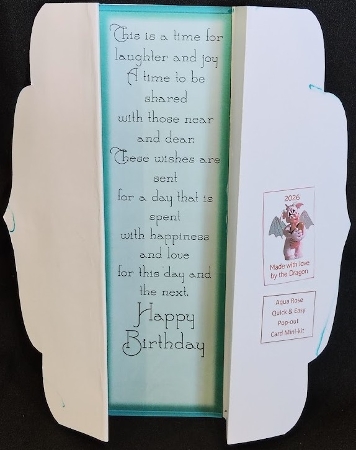 Aqua Rose Quick & Easy Pop-out Card Mini-kit by Margarette Blakeborough